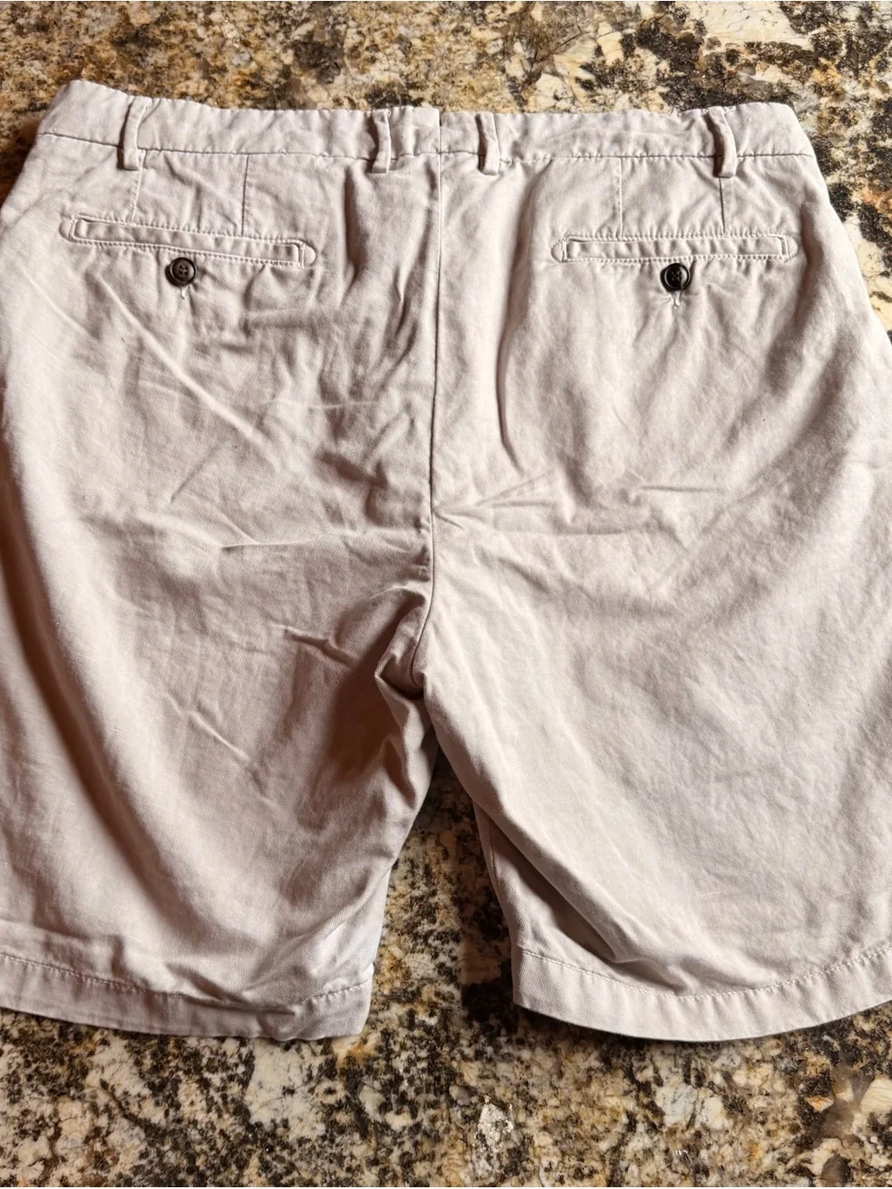 Peter Millar Crown Crafted Somerset men’s shorts in stone beige color, Size 36